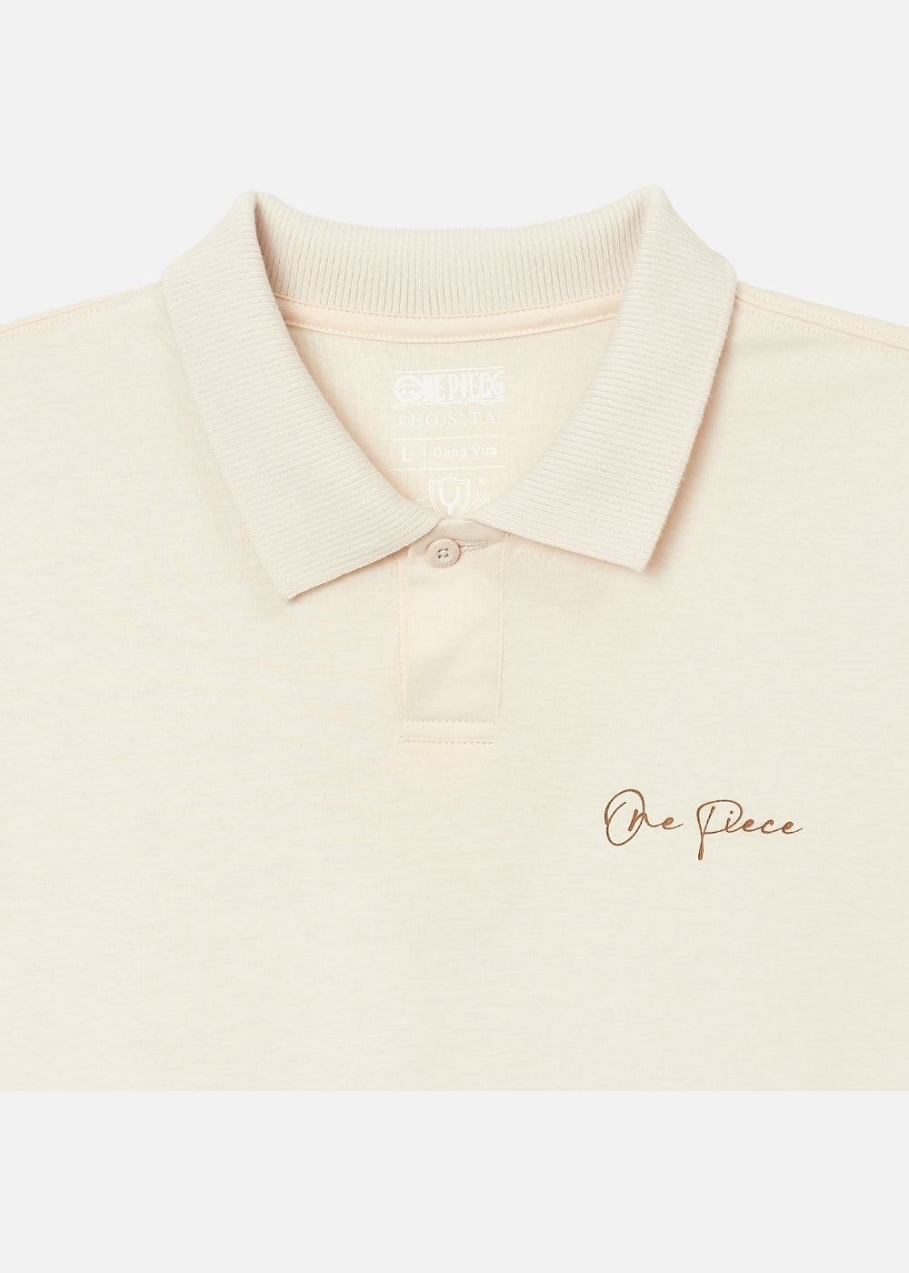 Áo Polo Cotton Thoáng Khí ONE PIECE-WANO 03 Kem
