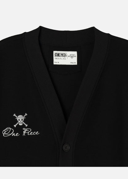 Áo Khoác Cardigan Vải Pique Thoáng Khí One Piece-WANO 22 Đen