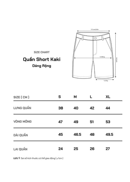 Quần Short Nam Kaki 9 Inch ONE PIECE-WANO 26 Xám - YaMe.vn