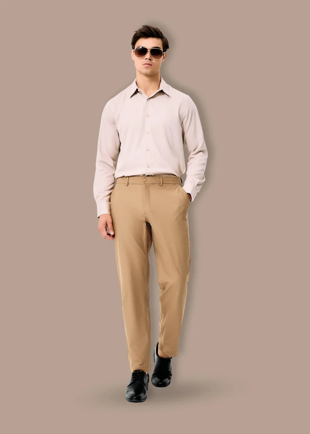 Quần Tây Smart Casual Ít Nhăn The CEO 018 Nâu - YaMe.vn