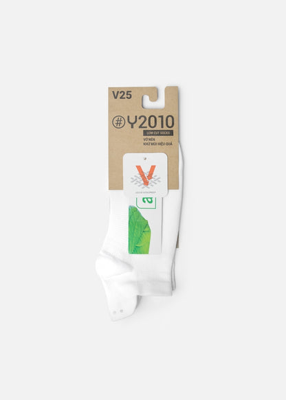 Vớ Basic Cổ Ngắn Khử Mùi Công Nghệ Agion #Y2010 V25 Trắng