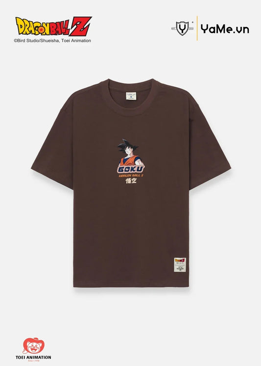Áo Thun Tay Ngắn Cotton Dragon Ball Z 13 Nâu Đậm - YaMe.vn