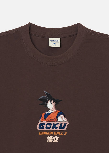 Áo Thun Dáng Rộng Tay Ngắn Dragon Ball Z 13 Nâu
