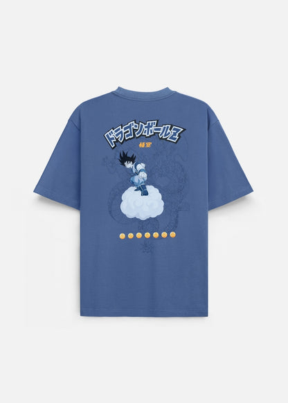 Áo Thun Tay Ngắn Cotton Dragon Ball Z 02 Xanh Đậm