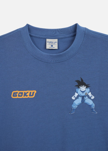 Áo Thun Tay Ngắn Cotton Dragon Ball Z 02 Xanh Đậm