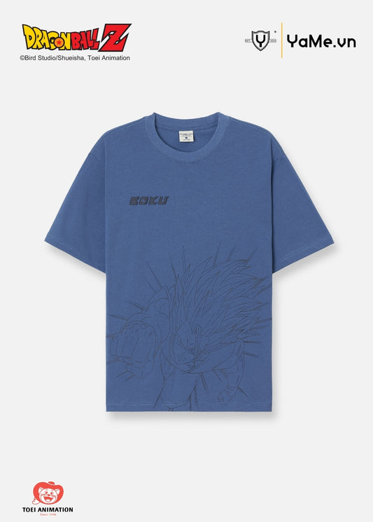 Áo Thun Tay Ngắn Cotton Dragon Ball Z 16 Xanh Đậm