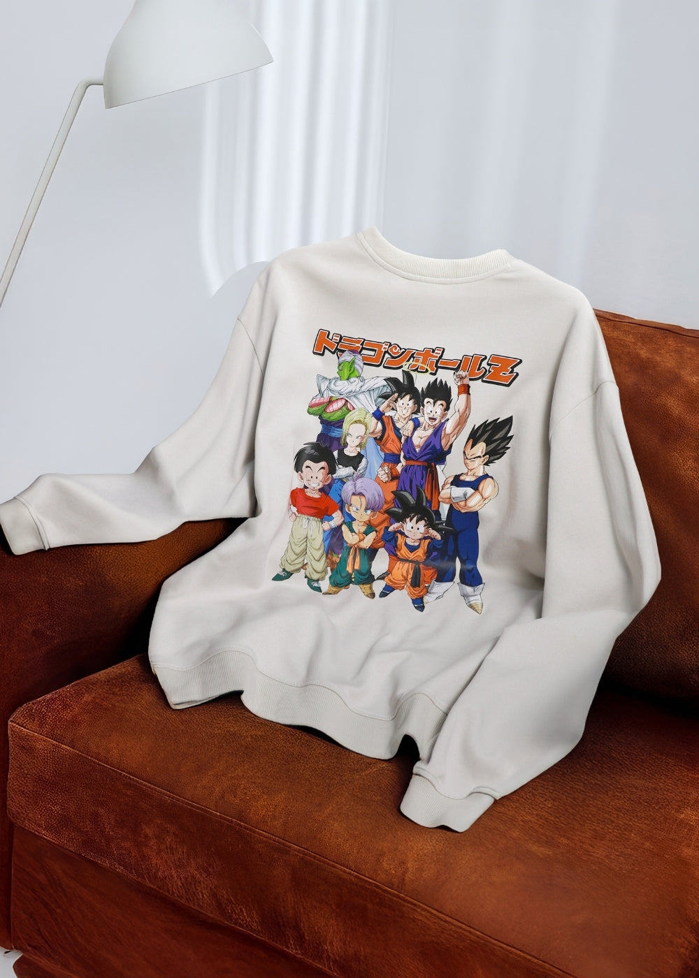 Áo Thun Sweater Cotton Dragon Ball Z 22 Xám Nhạt