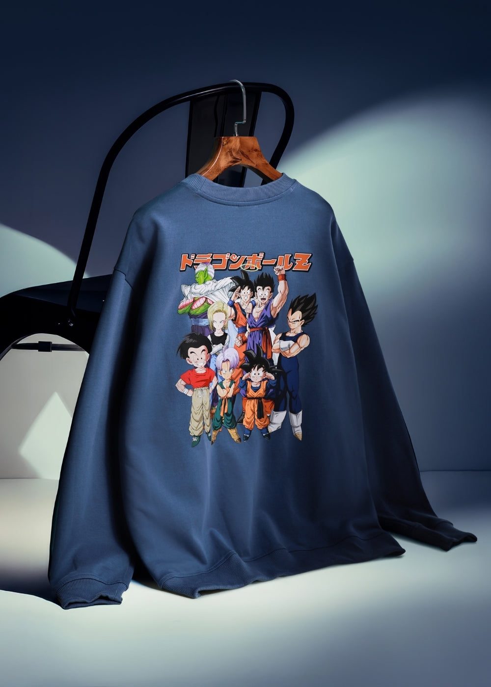 Áo Thun Sweater Cotton Dragon Ball Z 22 Xanh Đậm