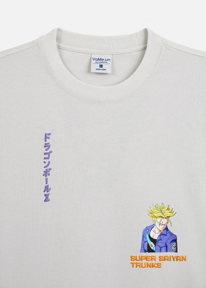 Áo Thun Tay Ngắn Cotton Dragon Ball Z 14 Xám Nhạt