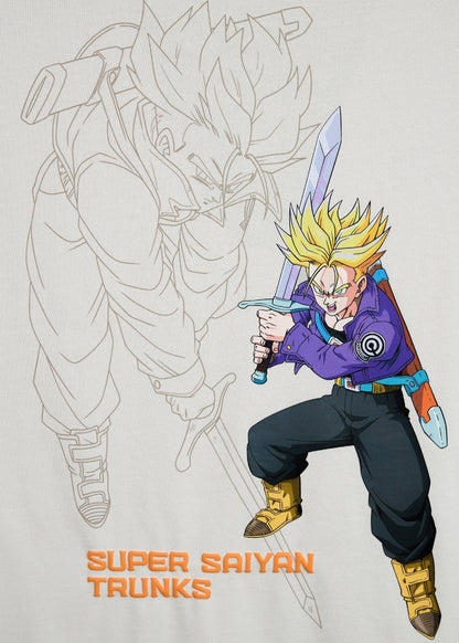 Áo Thun Tay Ngắn Cotton Dragon Ball Z 14 Xám Nhạt