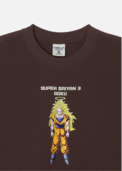 Áo Thun Tay Ngắn Cotton Dragon Ball Z 15 Nâu
