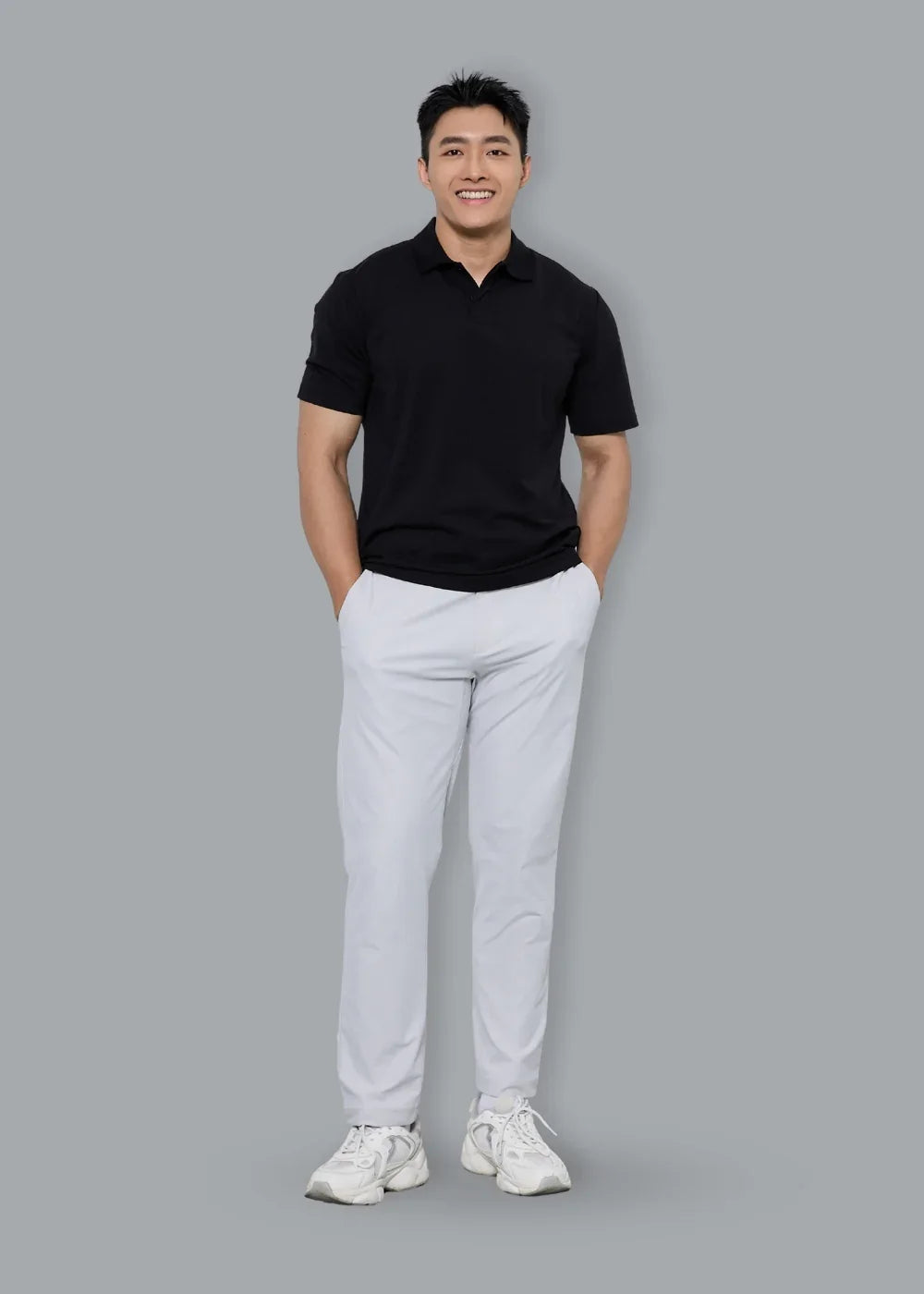 Áo Polo Mềm Mát Co Giãn The CEO 045 Đen - YaMe.vn