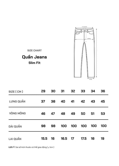 Quần Jeans Slimfit Coolmax® Thoáng Mát The Original 007 Xanh Dương - YaMe.vn