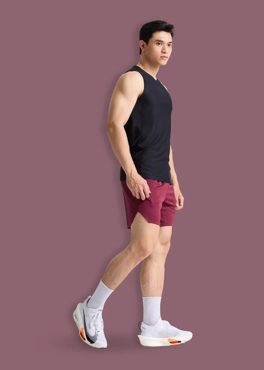 Quần Short Thể Thao 5 inch Siêu Nhẹ The Beginner 009 Đỏ Đậm - YaMe.vn