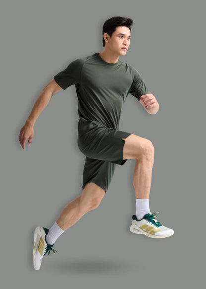 Quần Short Thể Thao 11 inch Siêu Nhẹ The Beginner 011 Xanh Lá Đậm - YaMe.vn