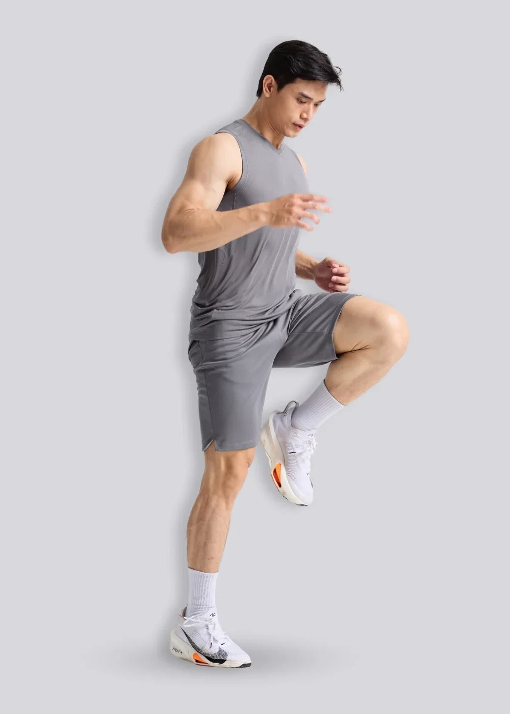 Quần Short Thể Thao 11 inch Siêu Nhẹ The Beginner 011 Xám - YaMe.vn