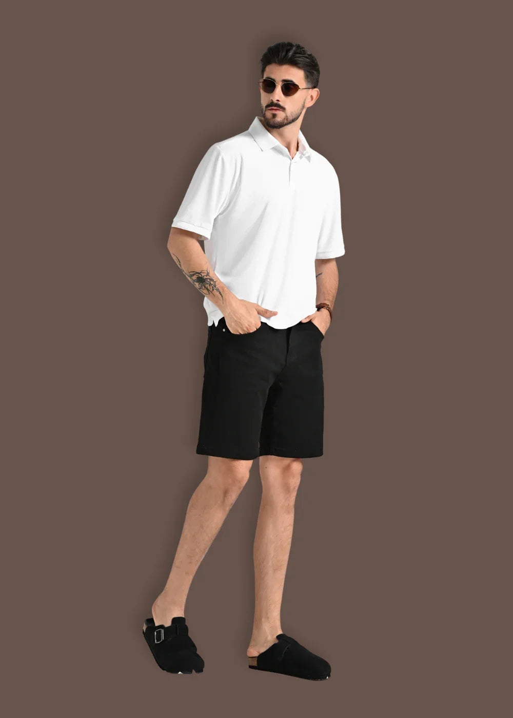 Quần Short Jeans Mềm Mại Co Giãn Tek Black Jean 021 Đen - YaMe.vn