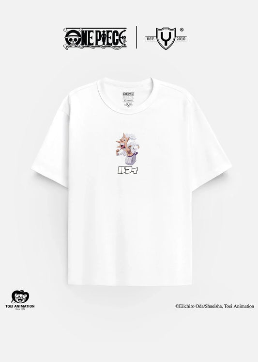 Áo Thun One Piece Gear 5 N005 Trắng - YaMe.vn