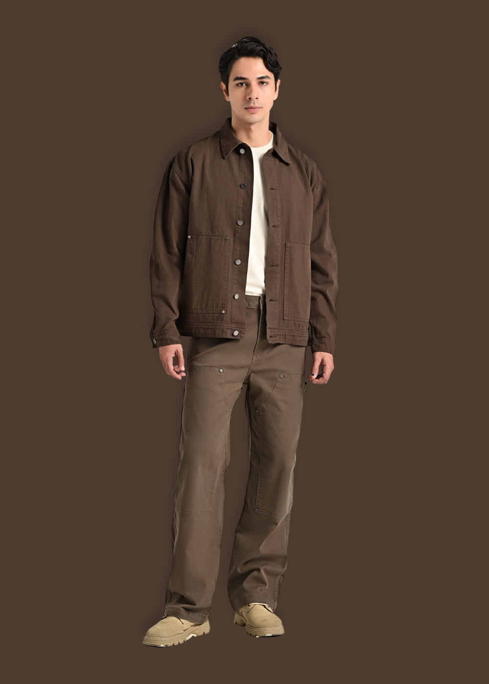 Áo Khoác Jean Cotton Bền Đứng Phom Multi-Color Jean 023 Nâu