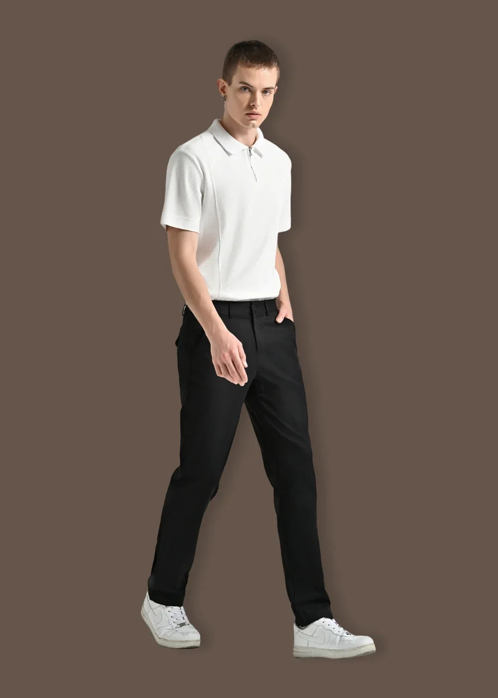 Áo Thun Polo Mesh Jacquard Thoáng Khí The Weekend 032 Trắng - YaMe.vn