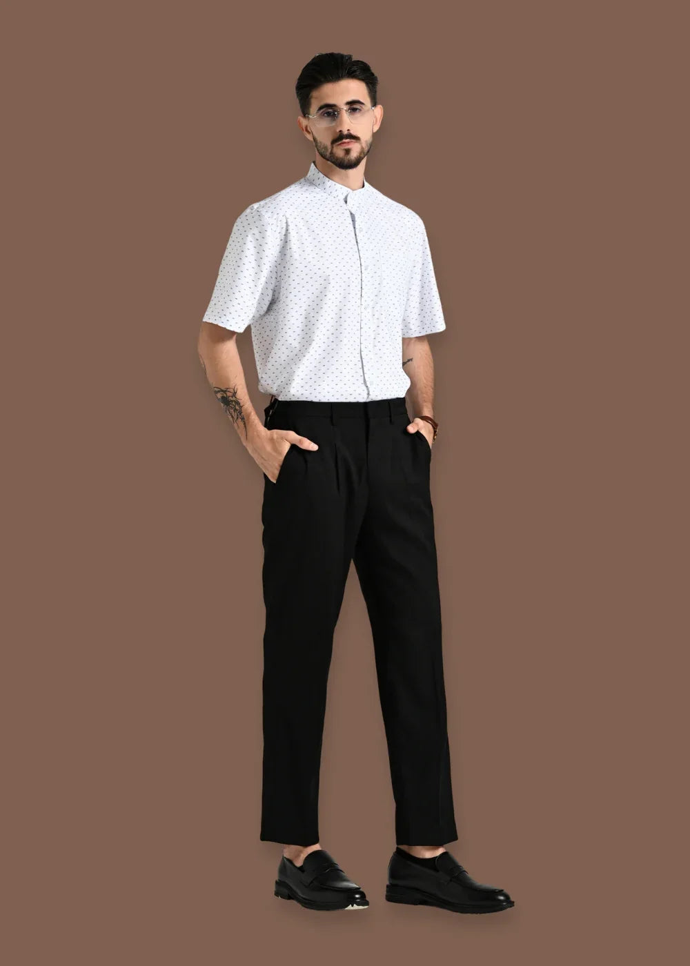 Áo Sơ Mi Tay Ngắn Siêu Mịn Seventy Seven 54 Trắng - YaMe.vn