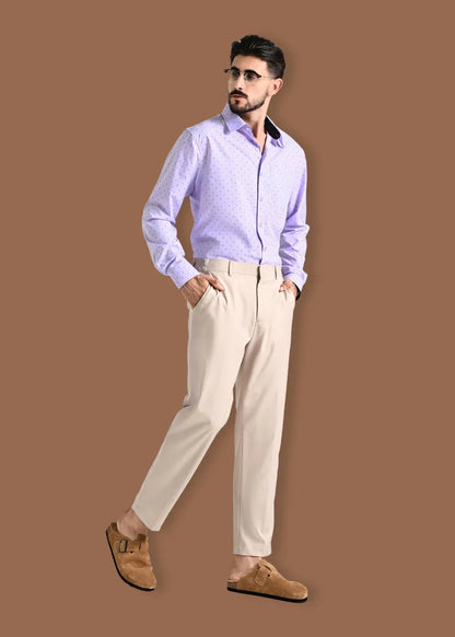 Áo Sơ Mi Tay Dài Siêu Mịn Seventy Seven 52 Tím - YaMe.vn