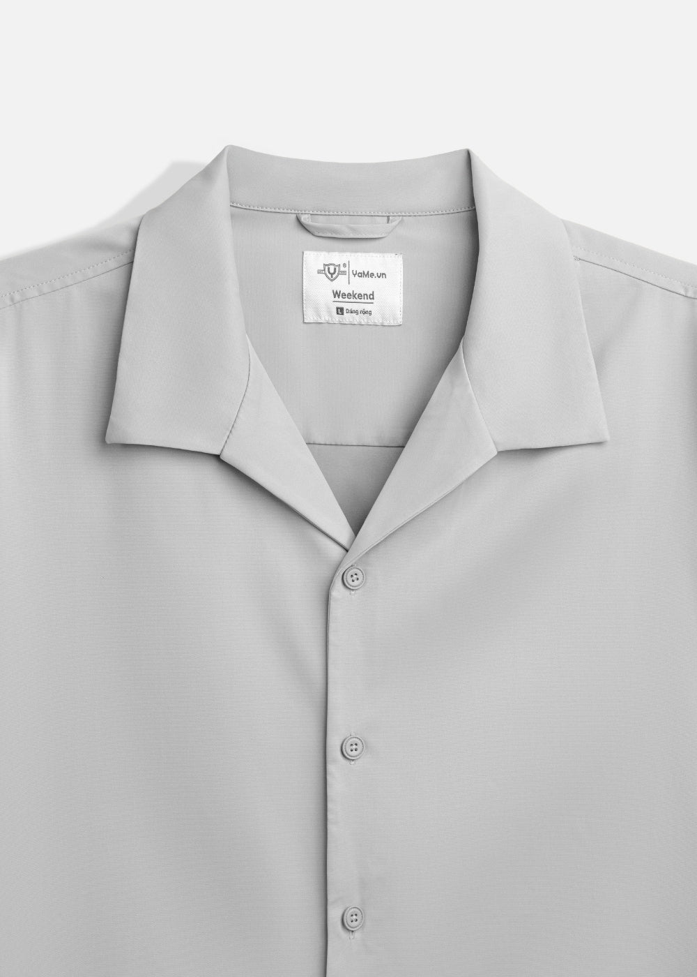 Áo Sơ Mi Tay Ngắn Nhẹ Bền The Weekend 031 Xám Nhạt