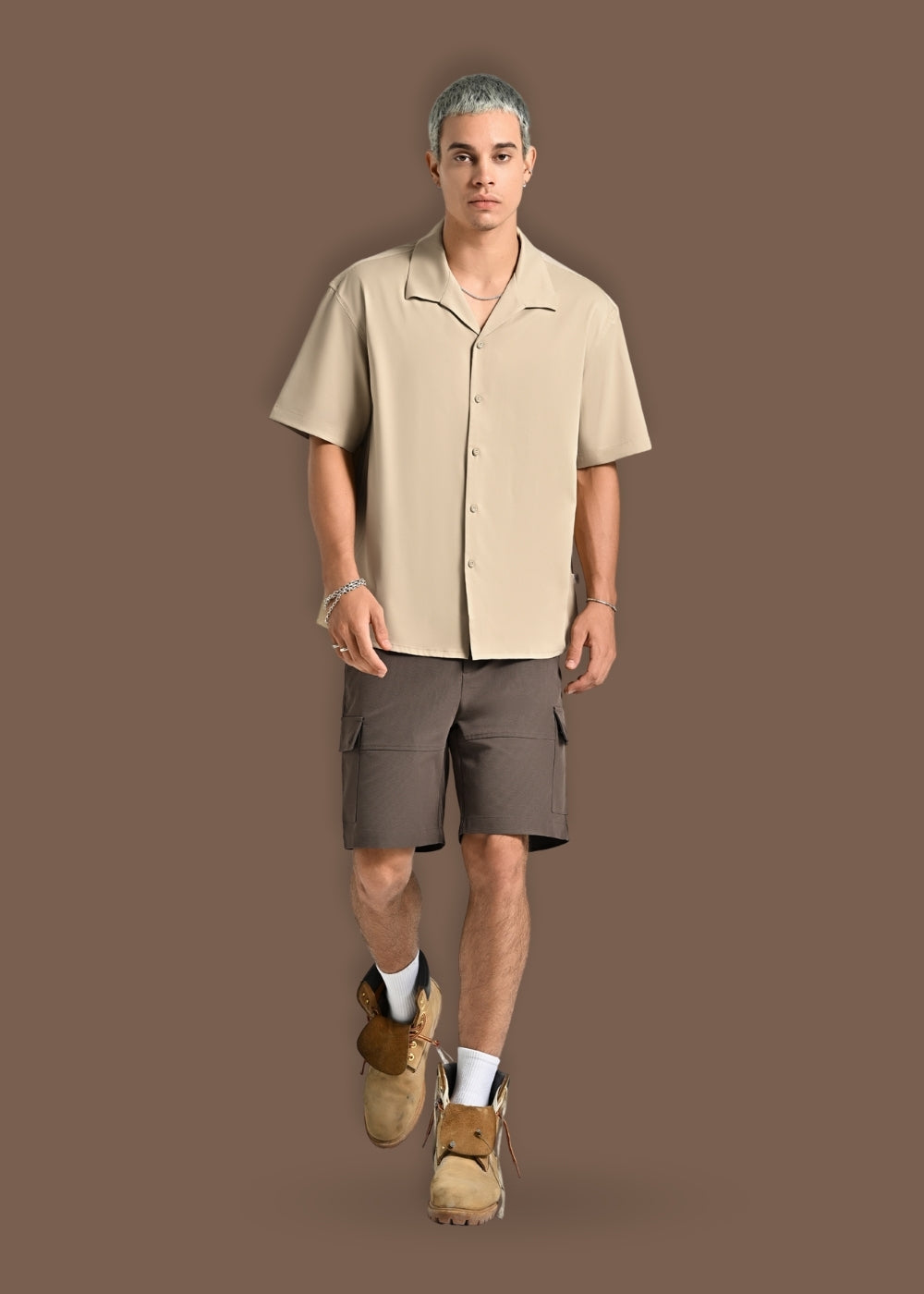 Áo Sơ Mi Tay Ngắn Nhẹ Bền The Weekend 031 Nâu