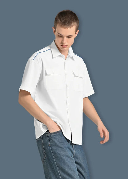 Áo Sơ Mi Tay Ngắn Nhẹ Thoáng Mát The Weekend 036 Trắng - YaMe.vn