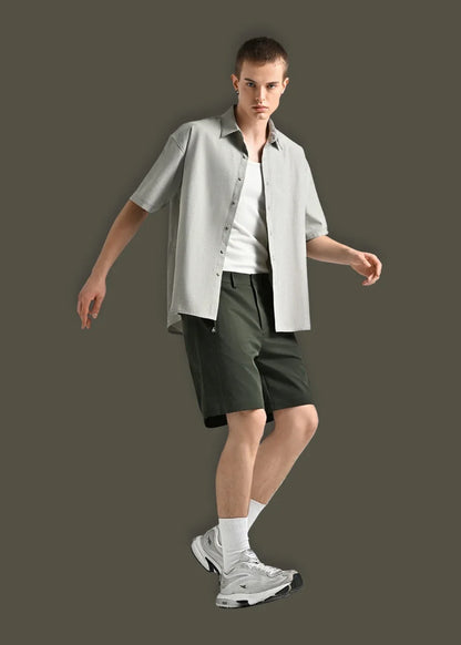 Quần short Kaki Túi Khóa Kéo The Weekend 22 Xanh Lá Đậm