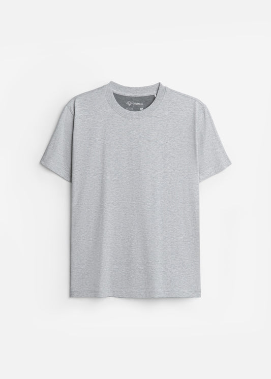 Áo Thun Slim Fit Co Giãn Non Branded 47 Xám Trắng
