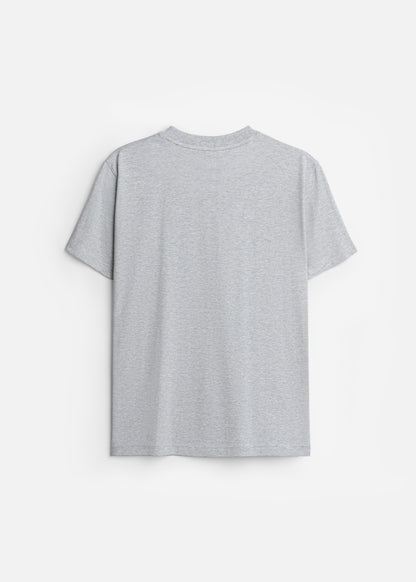 Áo Thun Slim Fit Co Giãn Non Branded 47 Xám Trắng