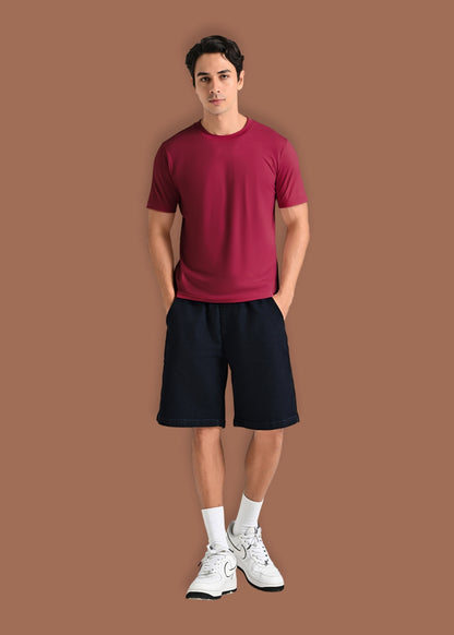 Áo Thun Slim Fit Co Giãn Non Branded 47 Đỏ