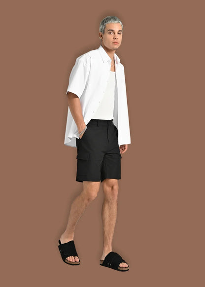 Quần Short Cargo Ít Nhăn No Style M216 Đen - YaMe.vn