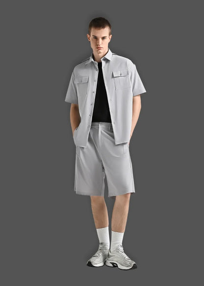 Quần Short Dù Co Giãn The Weekend 019 Xám Nhạt - YaMe.vn