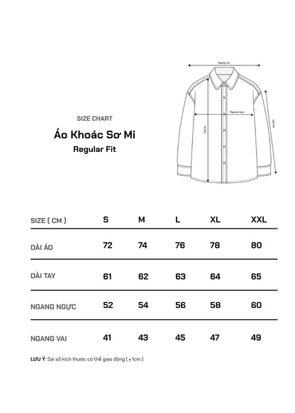 Áo Khoác Sơ Mi OXFORD Thoáng Khí Ít Nhăn The No Style M214 Trắng