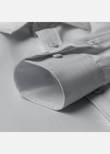 Áo Khoác Sơ Mi OXFORD Thoáng Khí Ít Nhăn The No Style M214 Xám Nhạt