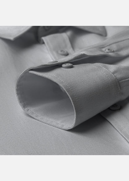 Áo Khoác Sơ Mi OXFORD Thoáng Khí Ít Nhăn The No Style M214 Xám