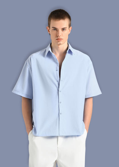 Áo Sơ Mi Tay Ngắn Thoáng Khí Ít Nhăn The Weekend 029 Xanh Dương