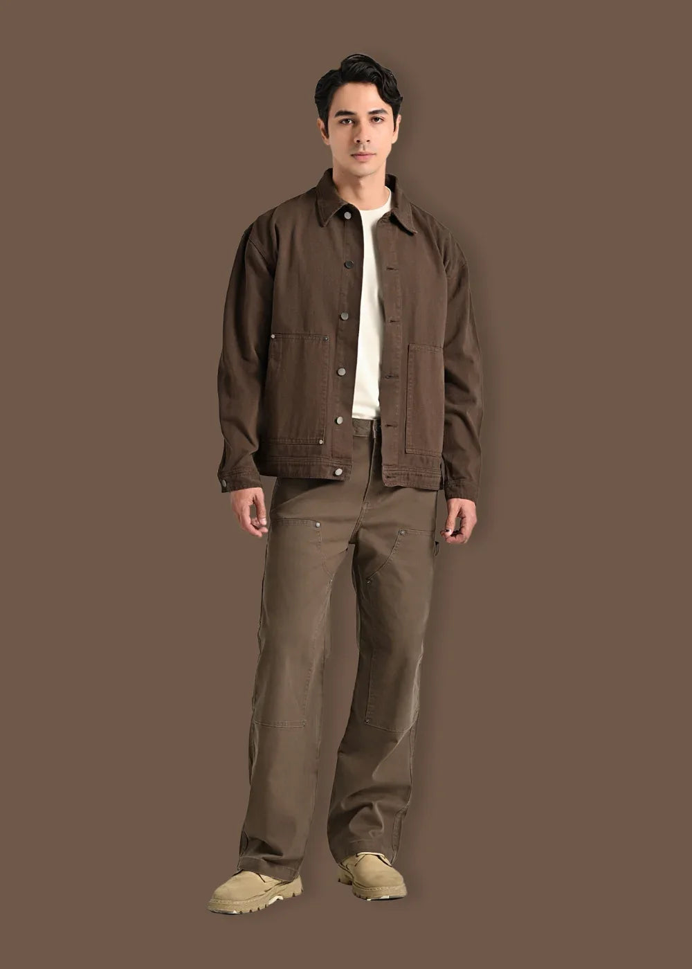 Quần Jeans Loose Fit Bền Bỉ Multi-Color Jean 011 Nâu Đậm - YaMe.vn