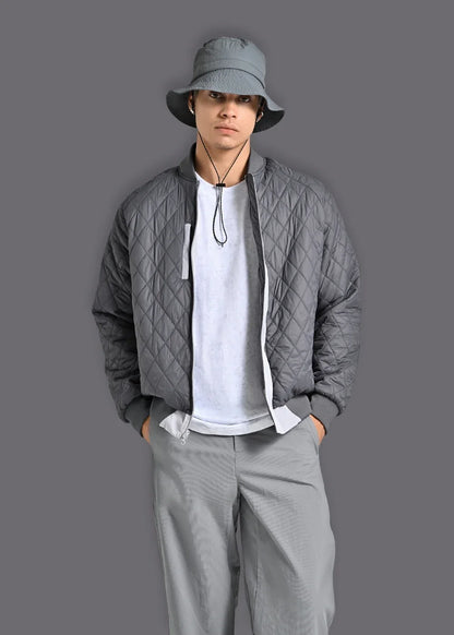 Áo Khoác Bomber Thông Minh 2 In 1 The Weekend 004 Xám Nhạt - YaMe.vn