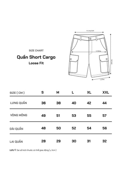Quần Short Cargo Mềm Ít Nhăn The Weekend 018 Đen - YaMe.vn