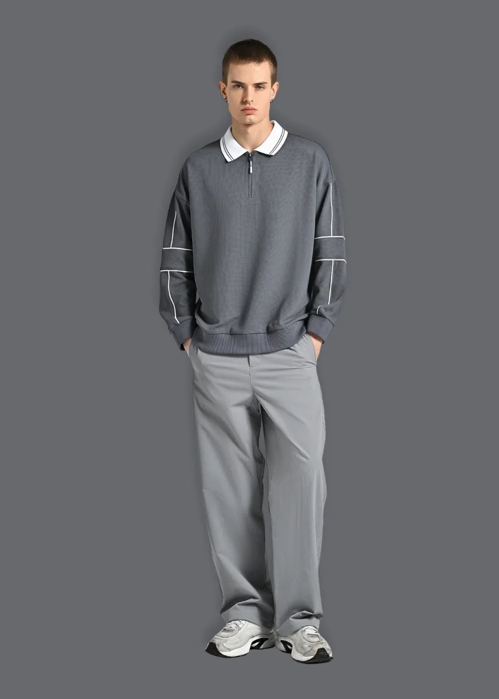 Quần Jogger Nhẹ Vải Hiệu Ứng No Style M213 Xám - YaMe.vn