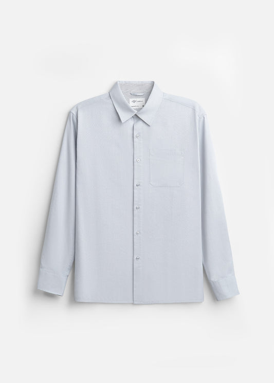 Áo Sơ Mi Tay Dài OXFORD Mềm Mát Ít Nhăn The Worker 010 Xám Nhạt