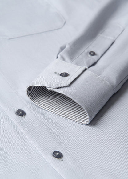 Áo Sơ Mi Tay Dài OXFORD Mềm Mát Ít Nhăn The Worker 006 Xám Nhạt