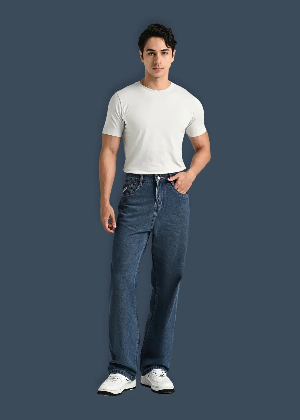 Quần Jeans Loose Bền Bỉ The Original M038 Xanh Dương Đậm - YaMe.vn