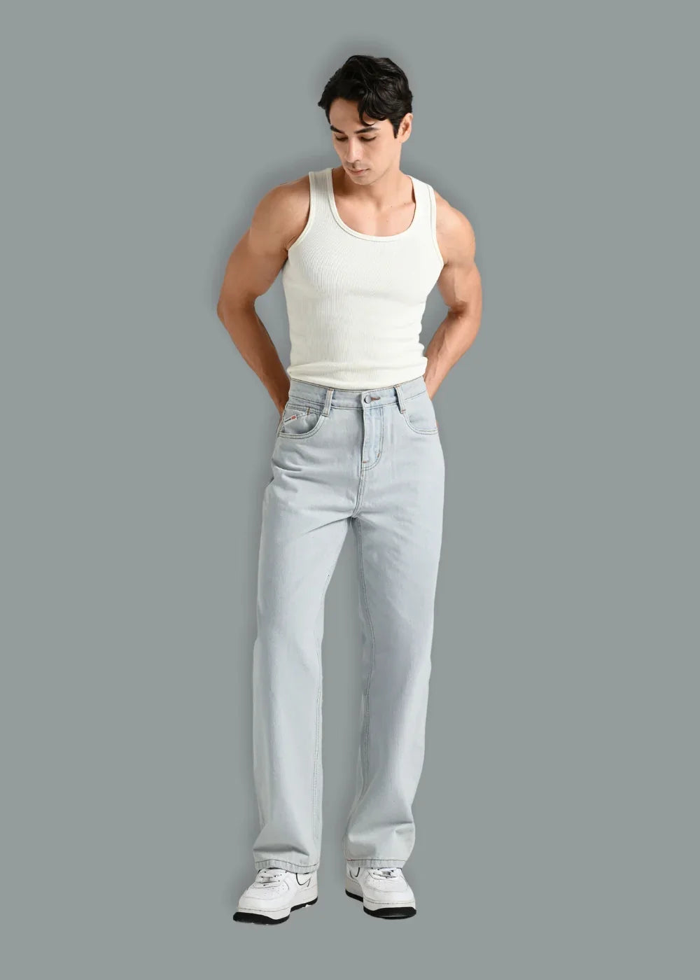 Quần Jeans Loose Bền Bỉ The Original M038 Xanh Dương Nhạt - YaMe.vn