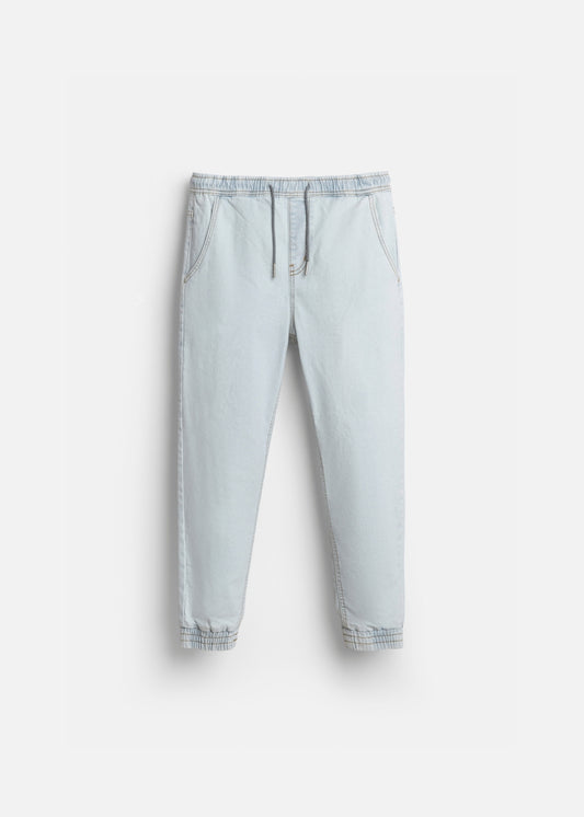 Quần Jeans Jogger Mềm Co Giãn The Original M037 Xanh Trắng