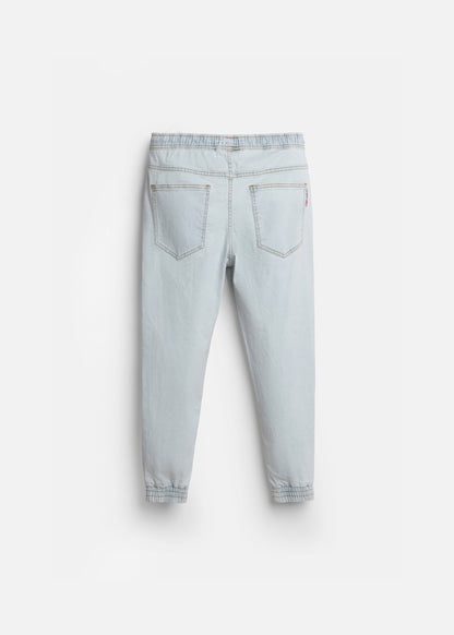 Quần Jeans Jogger Mềm Co Giãn The Original M037 Xanh Trắng
