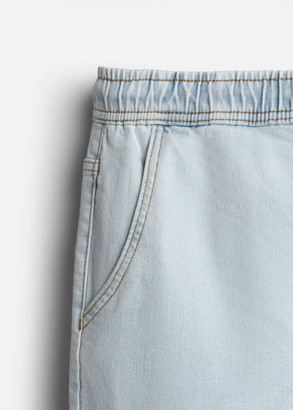 Quần Jeans Jogger Mềm Co Giãn The Original M037 Xanh Trắng